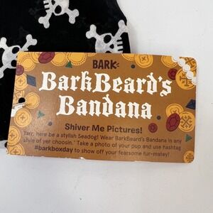 NEW Bark Box Dog Bark Beard's Bandana - Bark & Co. Barkbox - Skull & Crossbones